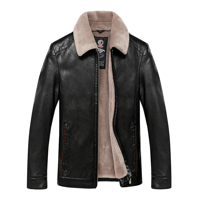 

9913 New Fashion Integrated Short Sheepskin Leather Coat Winter Youth Velvet Thickened Coat Tide Men Jacket