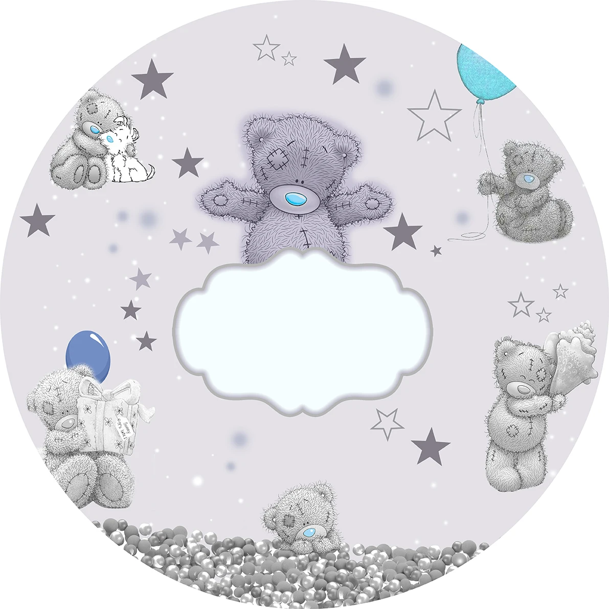 

Фон для фотосъемки новорожденных мальчиков на день рождения с изображением горячего воздушного шара медведя облаков