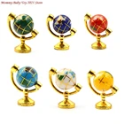 1 шт. масштаб 1:12 миниатюрный поворотный шар с золотой подставкой вращающийся шар Кукольный Аксессуар мебель для гостиной игрушки