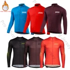 Командная веломайка poc, Мужская термальная флисовая велосипедная куртка с длинным рукавом, одежда для горного велосипеда, топы, зимняя мужская велосипедная куртка