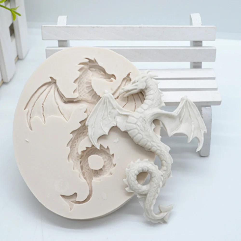 

Dragon Shape Fondant Resin Silicone Mold for Pastry Cake Dessert Chocolate Lace Decoration Supplies Kitchen Tool Baking Mould