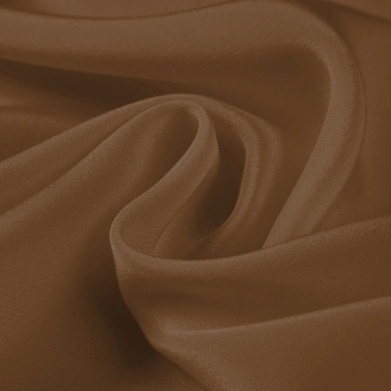 

100% Silk Crepe de Chine Natural Pure Mulberry 12 14 16 30mm 45"( 114cm ) 55" (140cm) Width Coffee Lady DIY Dress Silk Fabric