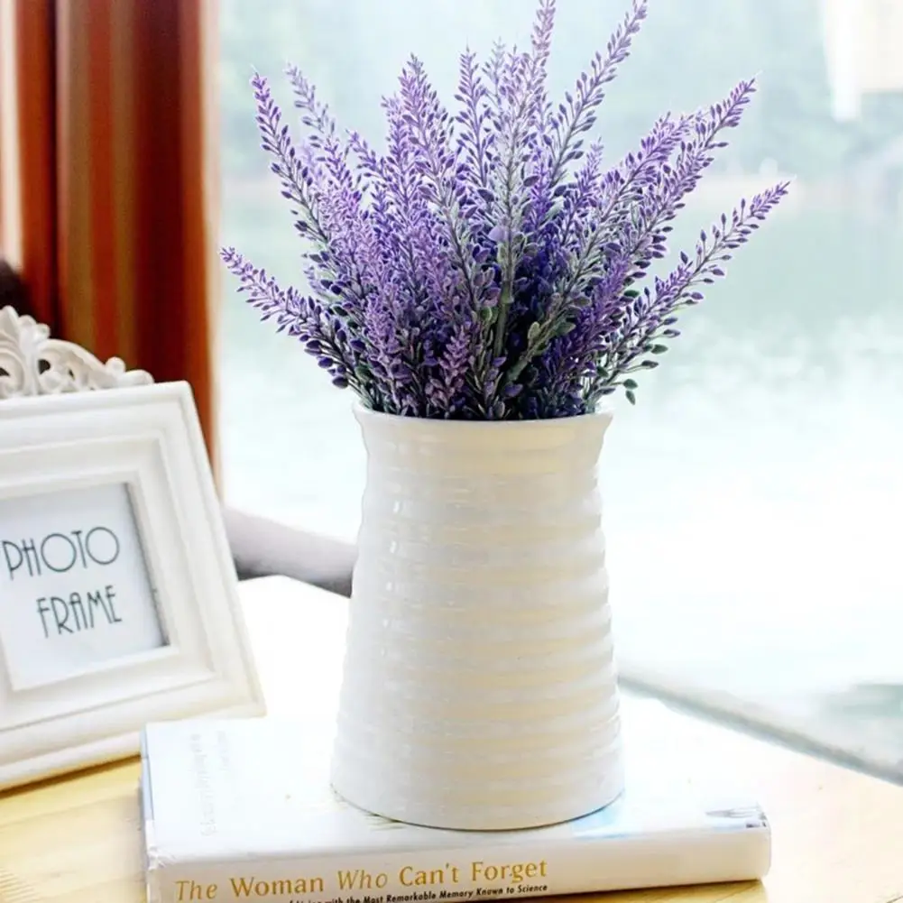 

50% Hot Sales!! Vase Thread Pattern Imitation Ceramic Plastic Floral Arrangements Flower Pot for Office