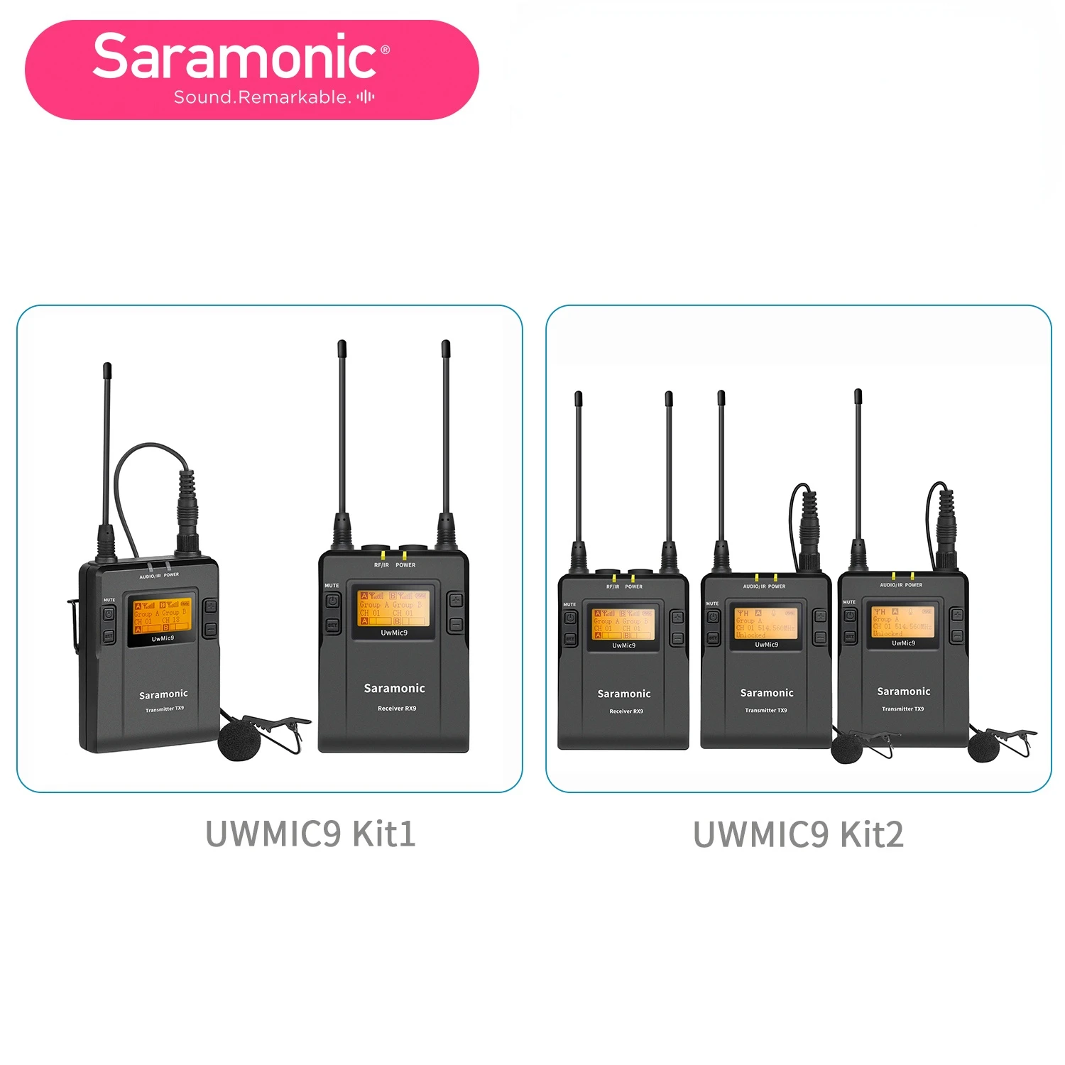 

Saramonic UWMIC9 Kit2/kit1 УВЧ видео вещание интервью петличный беспроводной микрофон система для DSLR камеры Sony видеокамеры