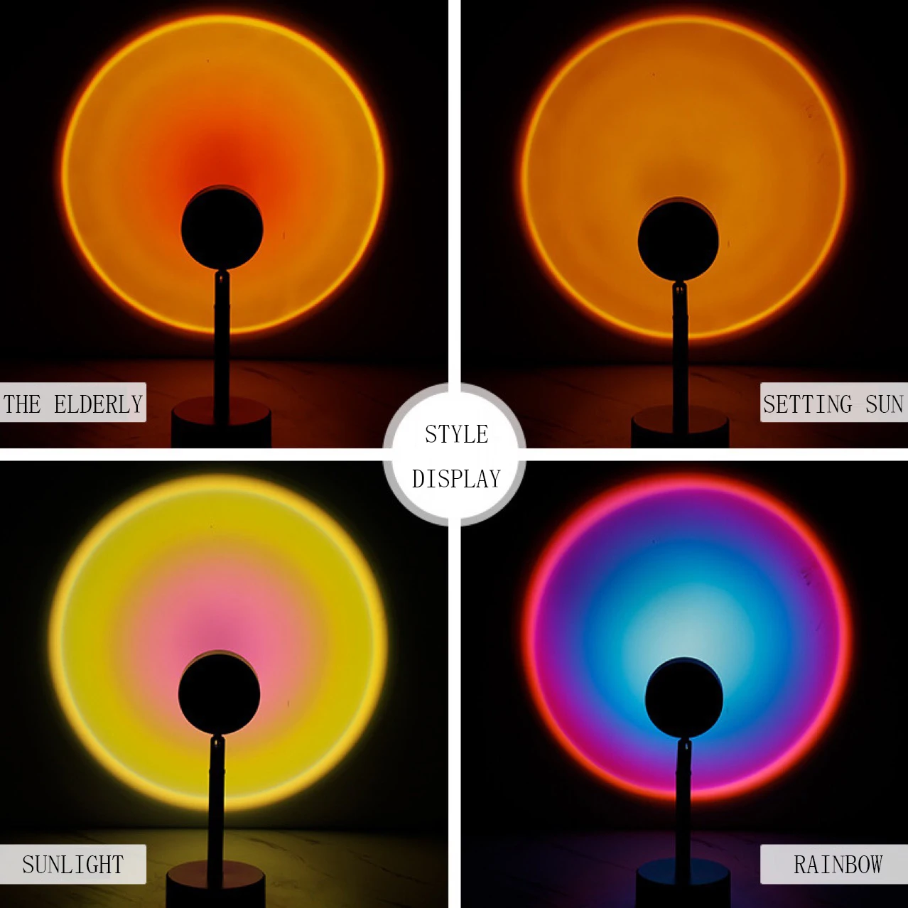 

Sunset Lights Sun Projector Ring Lamp Live Broadcast Beauty Light Bedroom Decoration Mood Atmosphere Romantic USB Table Lamps