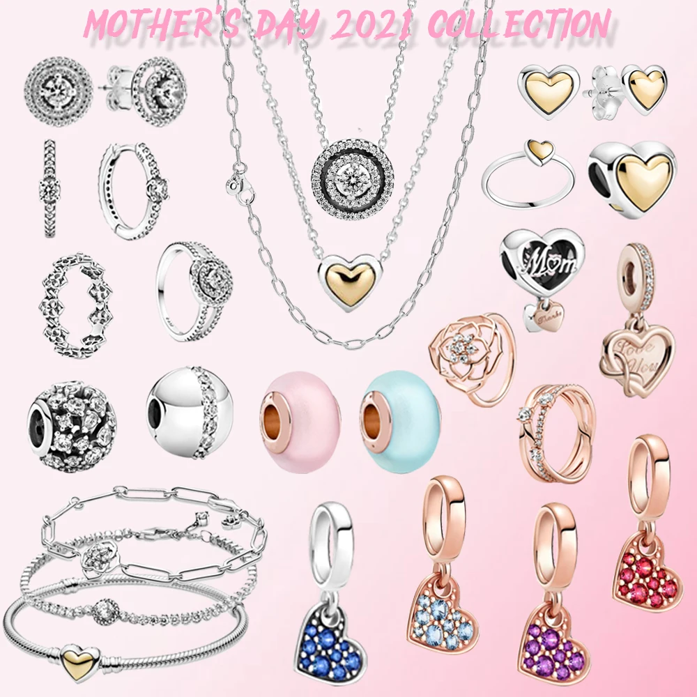 

2021 Hot Sale Red Glass Murano Beads 925 Sterling Silver Fashion Original Diy Pandora Bracelet Luxury Quality Jewelry Wholesale