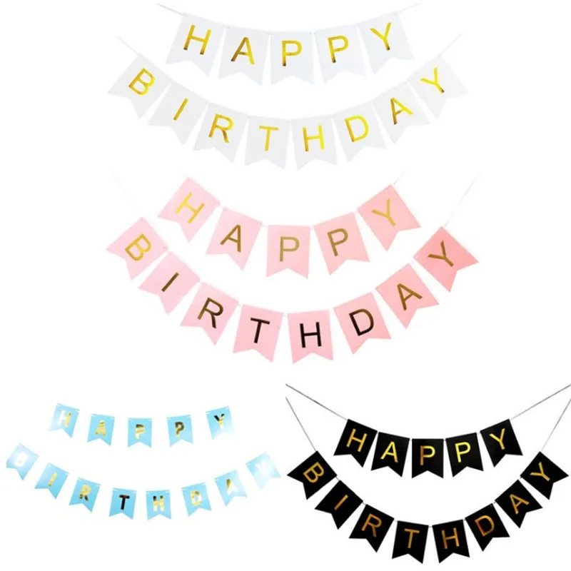 

1pc Gilded Birthday Letter Banner Party Decoration Fishtail Flag Paper Children 103 Decorative Balloon Ballon Large