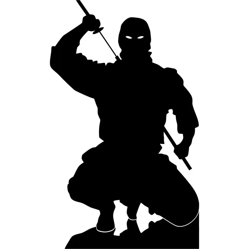 

W-0758 Fun Ninja Modeling Silhouette Personality Car Stickers PVC Fashion Auto Window Bumper Sunscreen Waterproof Decals Decor