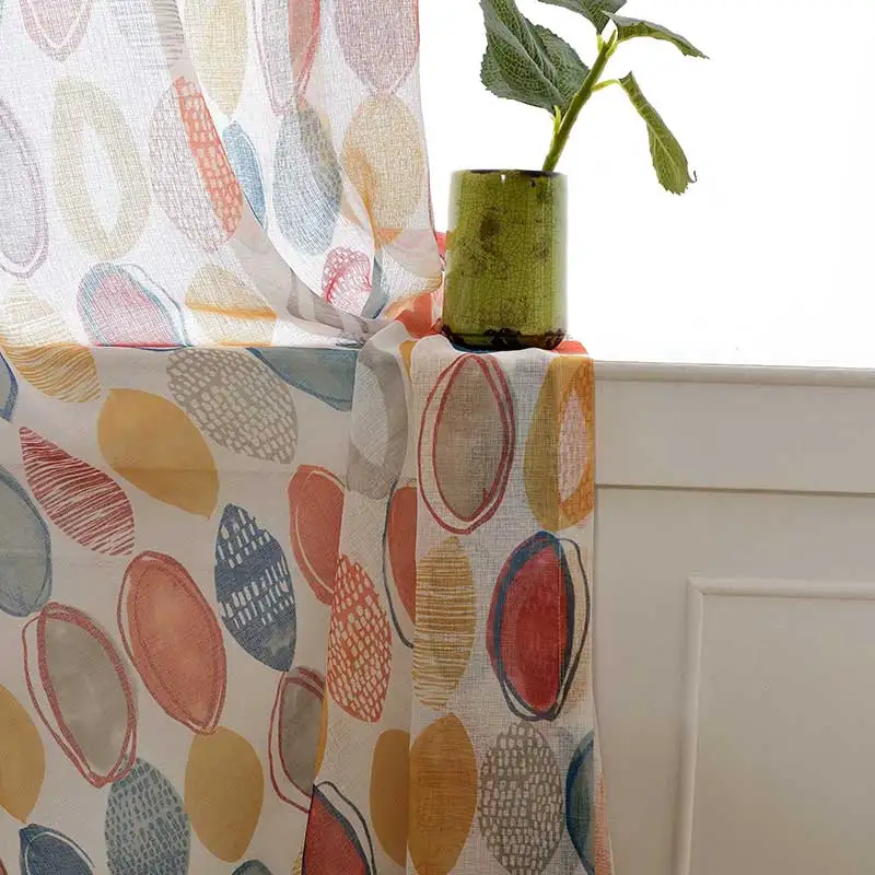 

Затемняющие шторы ENHAO с круглым принтом