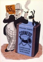 cornetto tobacco 1938 old advert large metal tin sign poster vintage stylevisit our store more products