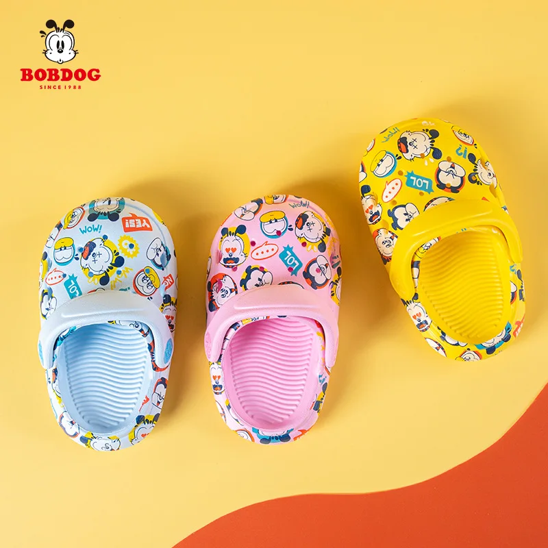 Babudou-zapatos Con agujeros para ni&ntilde;os y beb&eacute;s, sandalias y zapatillas de playa antideslizantes con estampado, bonitas, para verano-1