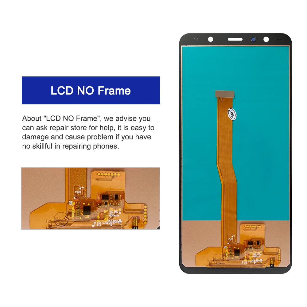 Pantalla LCD TFT A750 para Samsung Galaxy A7 2018, SM-A750F LCD, A750F, A750, con Marco, digitalizador de pantalla t&aacute;ctil, piezas de repuesto-3