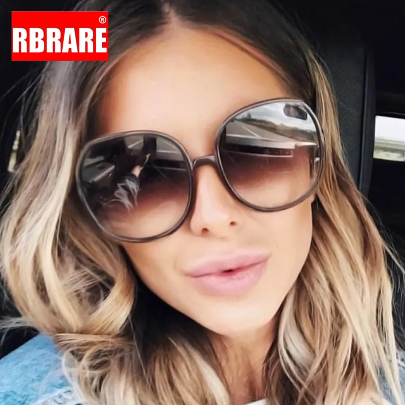 

Очки солнцезащитные RBRARE женские большие, классические круглые Роскошные брендовые солнечные очки с градиентом, в винтажном стиле