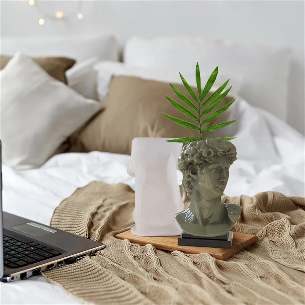 Силиконовая форма в виде головы Давида сделай сам для скульптуры человеческого