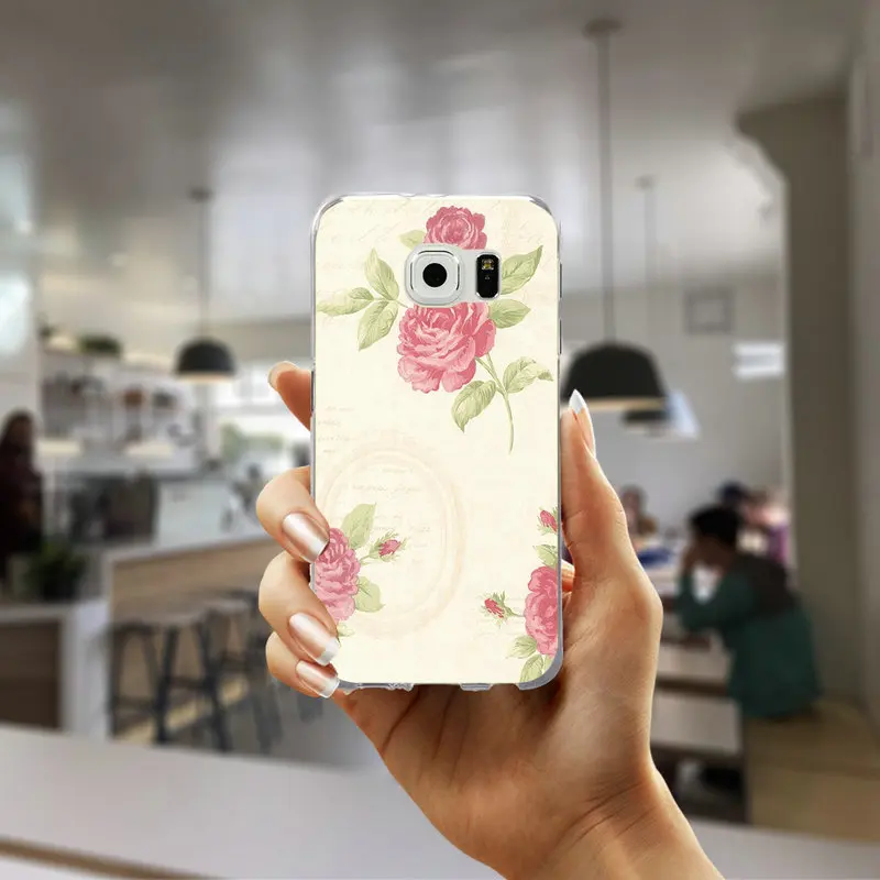 Для Samsung Galaxy A3 A5 A7 A8 A9 плюс большое ядро 2 Prime чехол мягкий, ТПУ чехол красивые Винтаж Роза