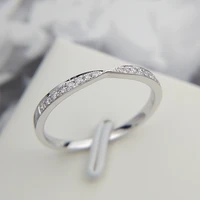 14k white gold deputy ring moissanite ring df color lab diamond tail ring wedding anniversary ring for woman classic custom