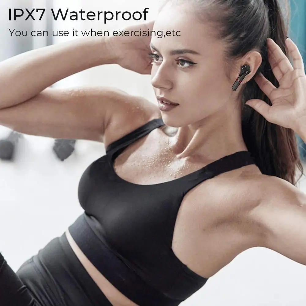 Bluetooth 5 0 беспроводные наушники настоящие беспроводной чехол спортивные со