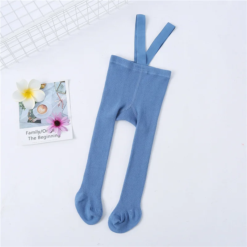 Lawadka 0-3T 2022 New Autumn Spring Tights For Girls Solid Pantyhose Casual Tights for Boys with Shoulder Strap Knitted Clothes