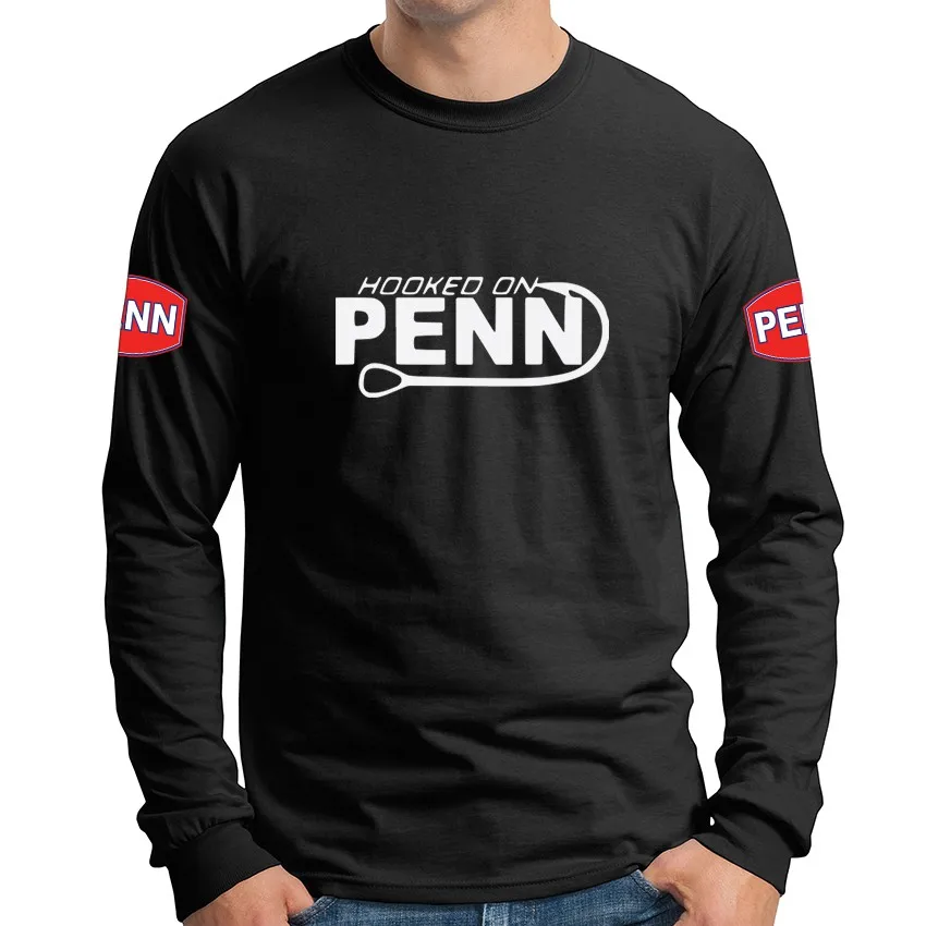 Penn Рыбалка SuperSport скачать Memancing с круглым вырезом футболка длинными рукавами Baju