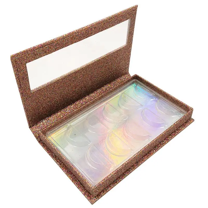 NEW 10/20pcs wholesale false eyelashes packaging box 3d fake mink lashes boxes faux cils strip 5pair magnetic case empty - Цвет: 13