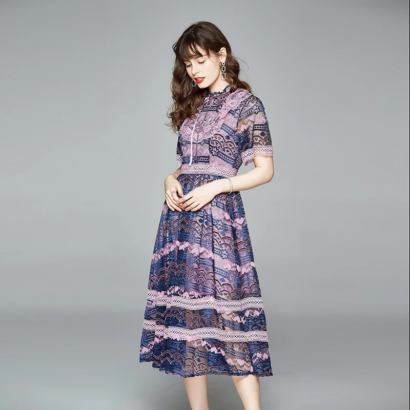 Высокое качество взлетно-посадочной полосы платье Летнее элегантное с