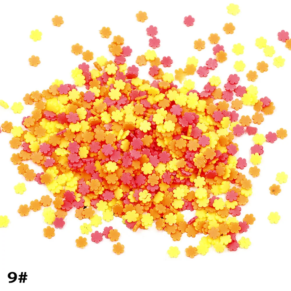 Color 9 20g 20 г крошечные милые полимерные красочные мягкие глины для слизи наполнитель DIY Поставки конфеты поддельные торт десерт грязь частицы посыпать аксессуары - Цвет: Color 9 20g