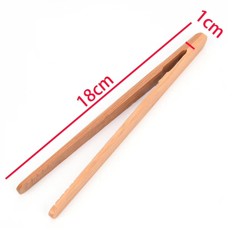 

1PC Tea Clips 18cm Bamboo Tweezers Wood Color Textured Bamboo Kongfu Tea Utensil Tweezers