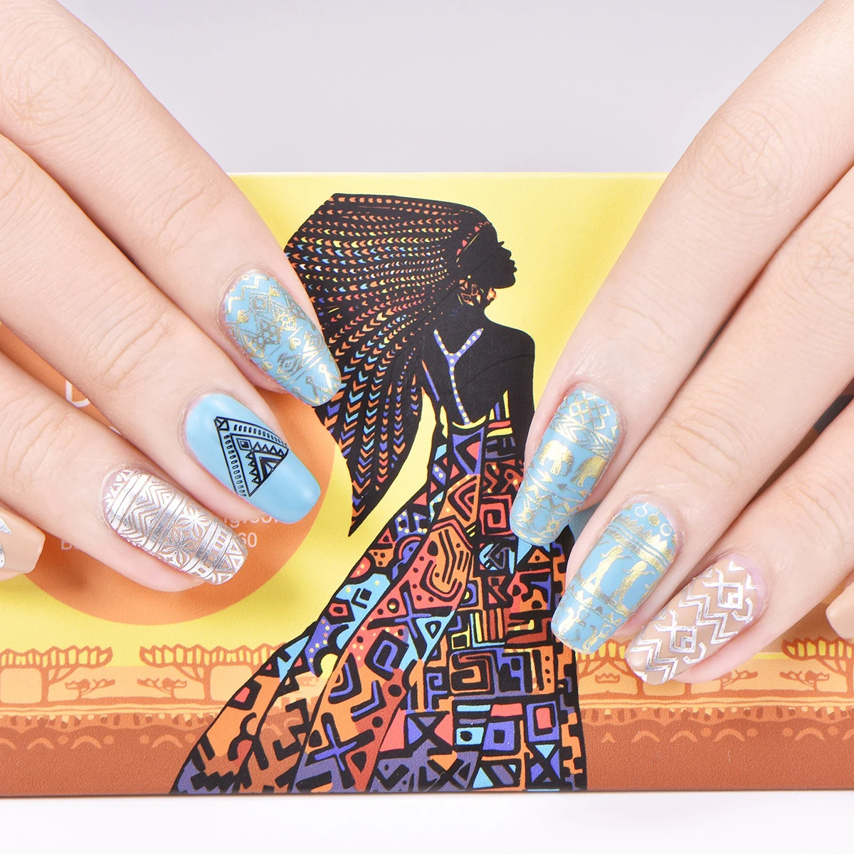 BEAUTYBIGBANG 6*12 см Прямоугольный геометрический Египетский мультяшный штамповочный