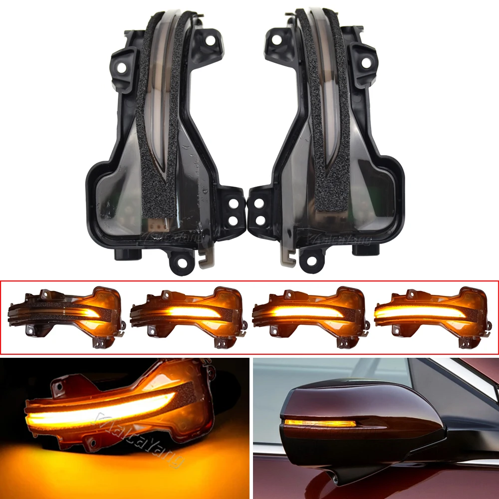 

2Pcs Dynamic Blinker Turn Signal LED Side Mirror Indicator Light For Honda Odyssey City CR-V Fit Jazz Accord Spirior Hybrid XRV