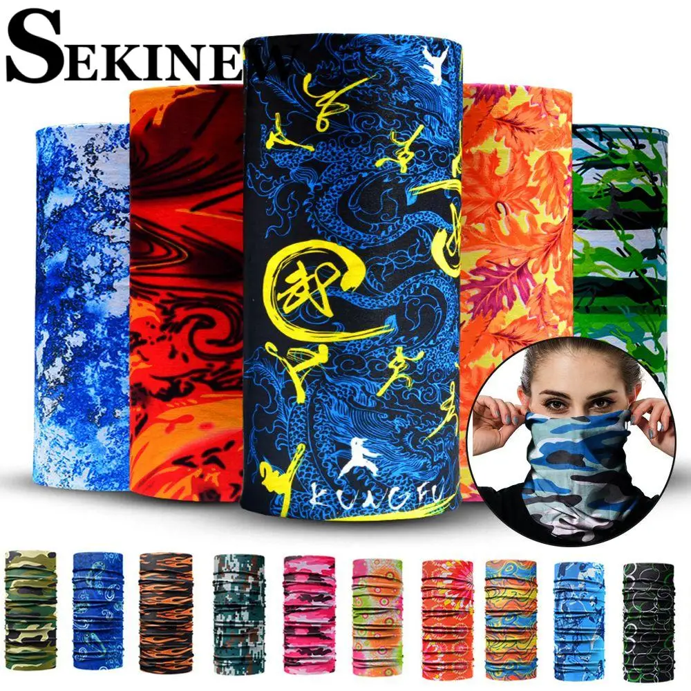 

10PCS Printing Pattern Cycling Bandanas Breathable&Quick Dry&Seamless Multifunctional Face Mask Magic Scarf Motorcycle Turban