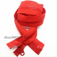 125pcs 528 inch 70cm red separating jacket zippers sewing zipper heavy duty plastic zippers bulk process open end