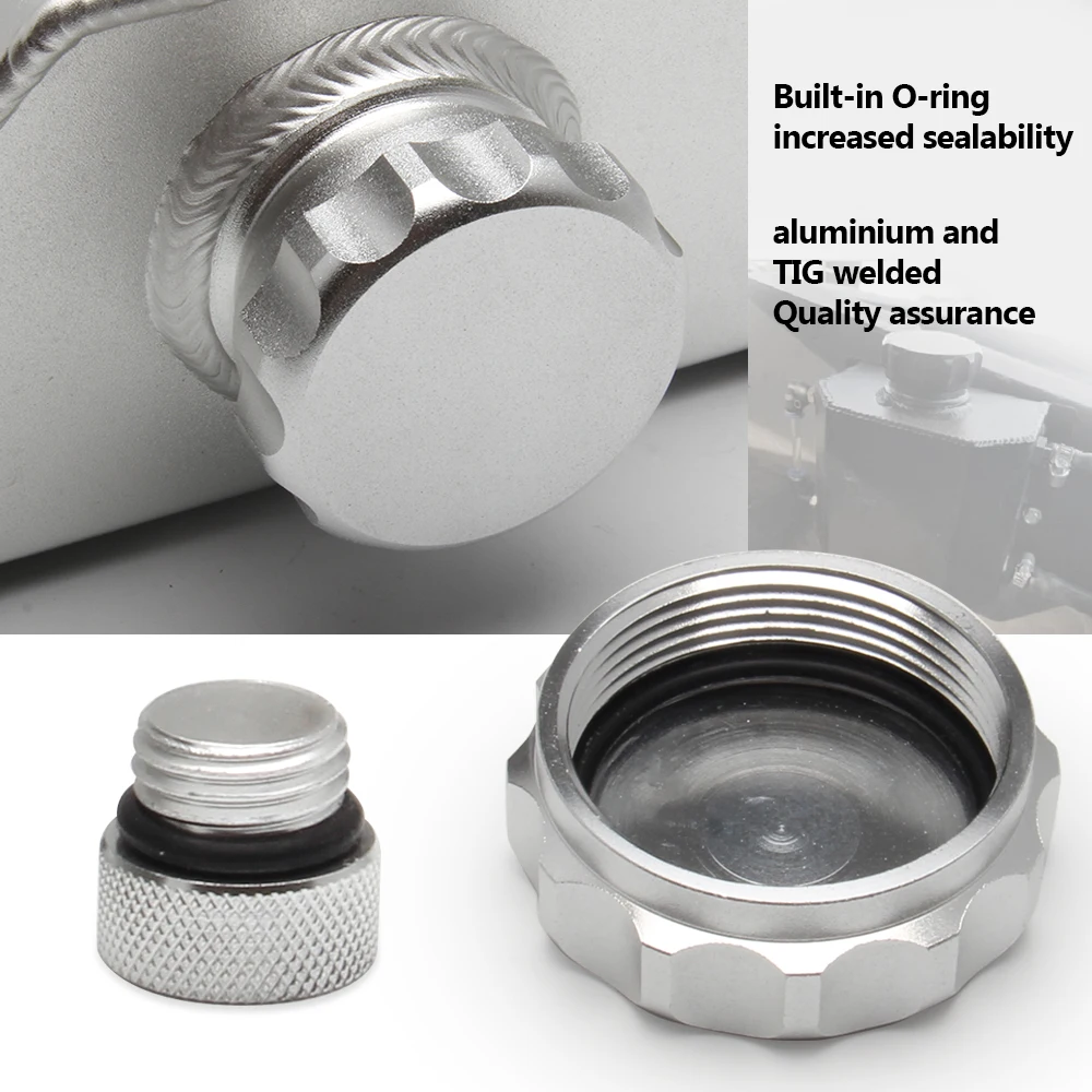 Универсальный алюминиевый 1л/2л радиатор охлаждающей жидкости двигателя