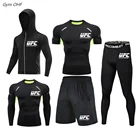 спортивный костюм мужск спортивный костюм Футболки MMA Rashguard, штаны, спортивный костюм для спортзала, фитнеса, боксерские трикотажные изделия BJJ Muay Thai, компрессионные мужские спортивные шорты, костюм