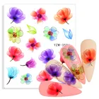 3D рельефные наклейки на ногти Цветок слайдер для переноса воды Сделай Сам маникюр ногтей декоративные наклейки