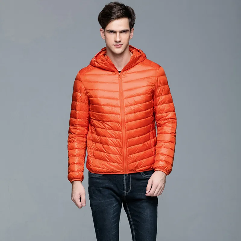 

2020 autumn winter new ultra-lightweight down jacket men's short plus size casual hooded down jacket