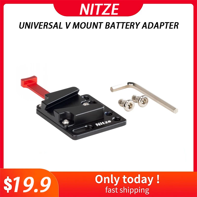 

Nitze Universal V Mount Battery adapter-N21C with 1/4"-20 threaded holes to mounting