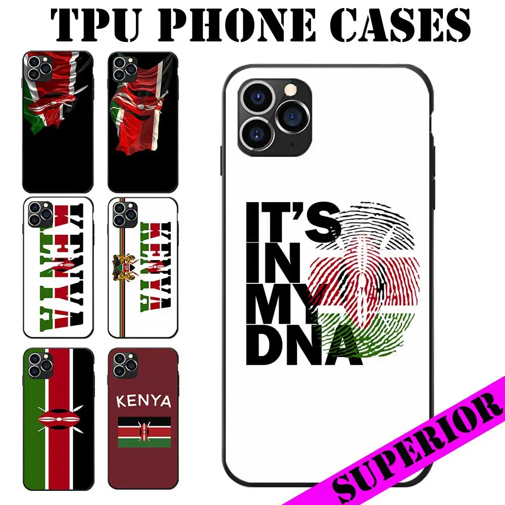

For Samsung Galaxy A20 50 70 M20 30 S7 S8 S9 S10 5G LITE Edge PLUS NOTE Kenya Flag Coat of Arms Theme Soft TPU Phone Cases
