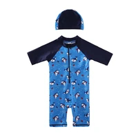 wishere one piece toddler swimsuit upf50 cartoon kids swimwear short sleeve baby swimwear infant bathing suit for boys