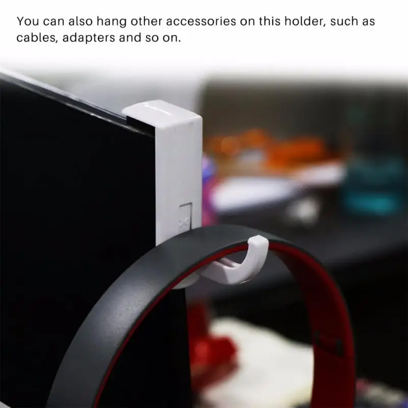 

2021 New Headphone Holder Hanger Wall PC Monitor Stand Durable Headphone Accessories Headset Hanger PC Monitor Holder Stand