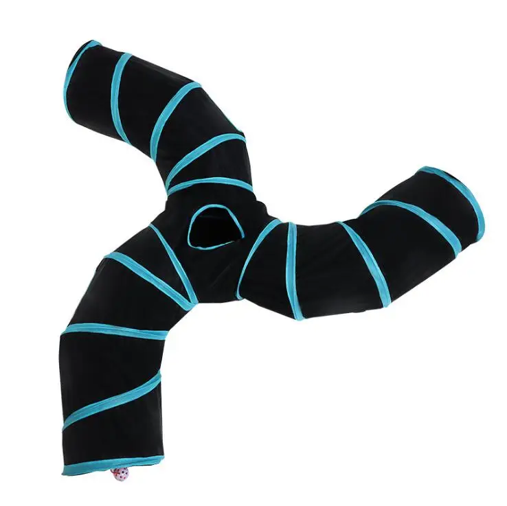 S-тип 3 отверстия складной туннель для кошек Pet Tube складная игрушка игр в помещении