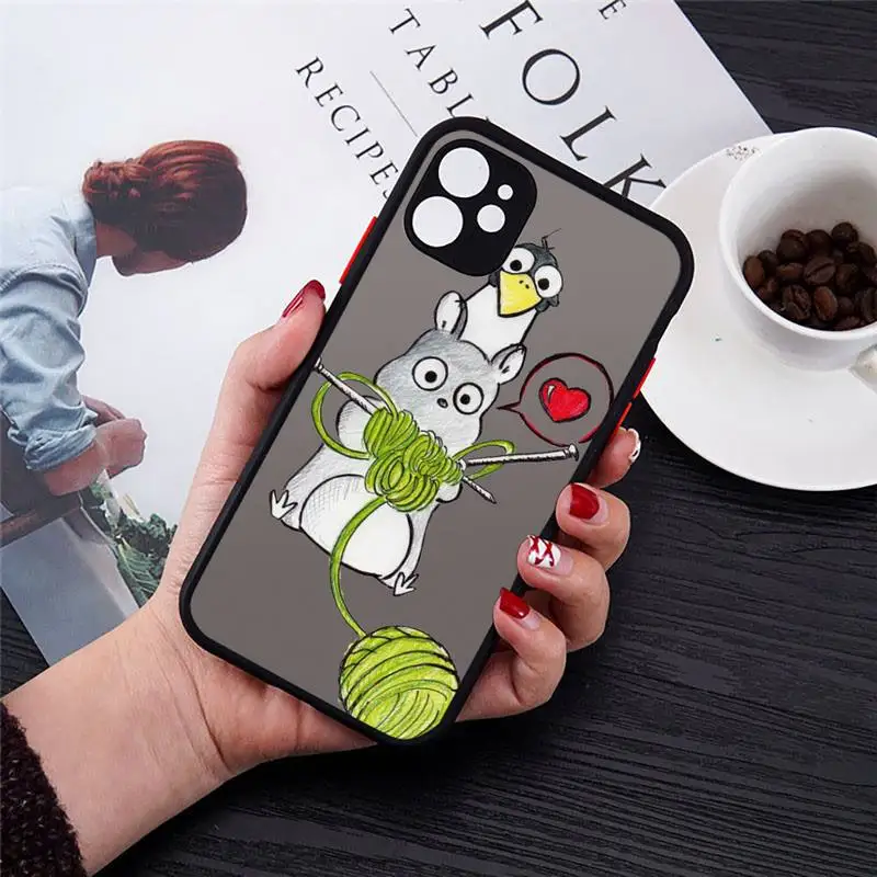 

Studio Ghibli Totoro Ponyo Spirited Away Phone Cases matte transparent For iphone 7 8 11 12 plus mini x xs xr pro max cover