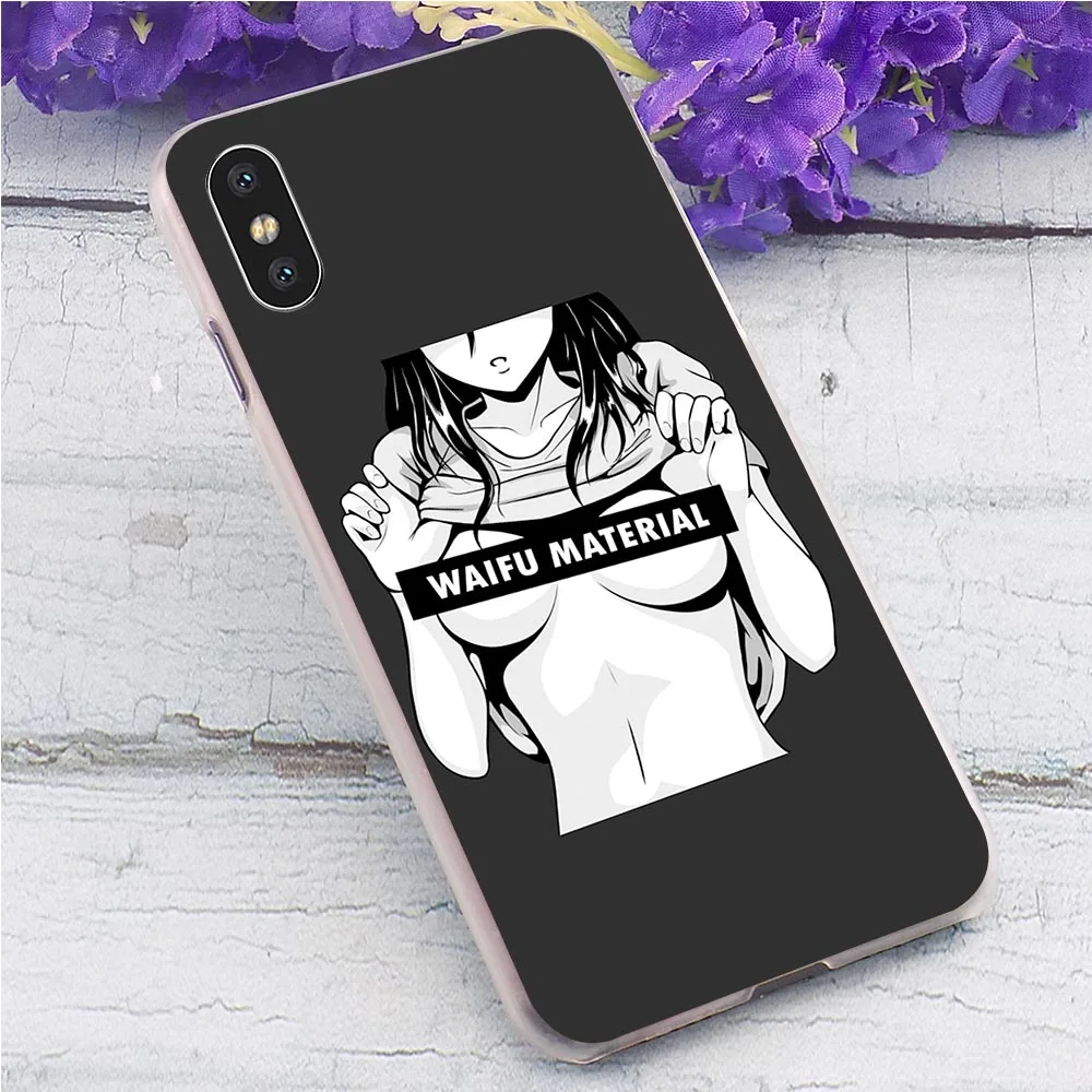 Гибридный чехол для телефона аниме Waifu Sugoi Senpai iPhone 7 Plus 5 дюймов SE 6 6S/6 6S 8/8 X XS XR Xs Max