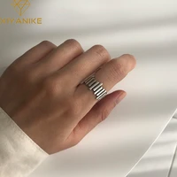 xiyanike silver color high quality ring female creative irregular lines fashion all match jewelry double present k%d0%be%d0%bb%d1%8c%d1%86%d0%b0