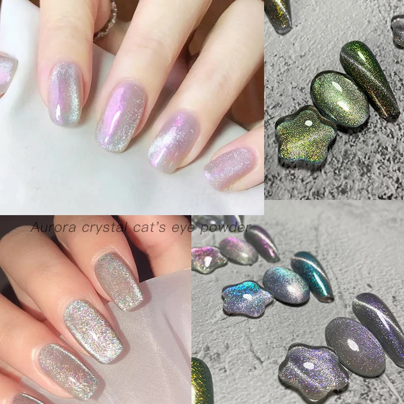 

1 Box Nail Powder Auroras Snowlight Shining cat magnetic Art Nail Decoration Nail Dust Decoration Nail Art Decoration