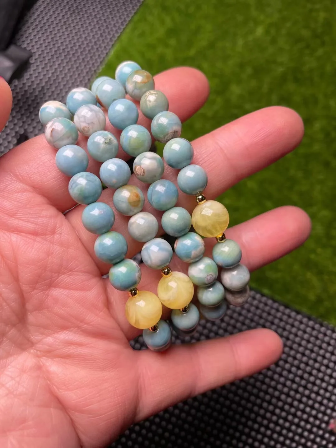

1Pcs wholesale Bisuteria mujer charm bijoux femme Natural stone Ladies Bracelet beeswax mothers gift gemstones Classic ladies