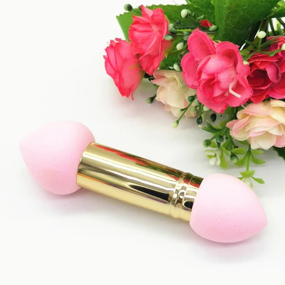 1 шт Двойная головная основа кисть со спонжем для макияжа гладкие Косметические
