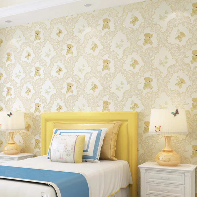 Самоклеящиеся 3D обои для детской комнаты рулон толстых обоев с мультяшным