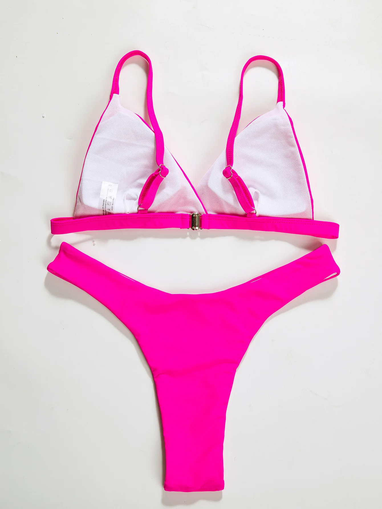 

AliExpress Amazon Hot Selling Europe and America Foreign Trade Hot Sales Solid Color Split Type Sexy Bikini Buckle Brazil Swimwe