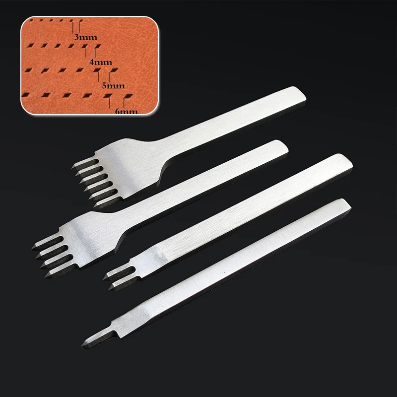 3/4/5/6mm Hole Punches 1/2/4/6 Prong Handmade Leather Tool Home Sewing Punching Lacing Stitching Punch Craft Tools | Дом и сад
