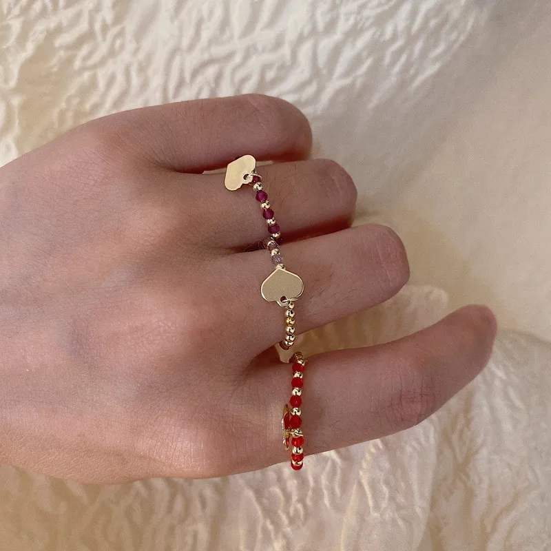 Женское кольцо с имитацией жемчуга AOMU цветное металлическое подвеской в виде